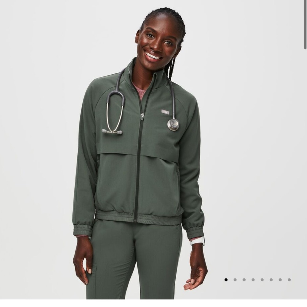 FIGS Scrub Jacket- Moss